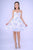 Nina Canacci - 539 Floral Patterned Sweetheart A-line Dress In White