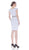 Jadore - J7050 Short Dress With Peplum and Beaded Waistband Accent In Blue