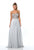 Terani Couture - 151P0029A Strapless Sweetheart Crystal Gown in Gray and Neutral