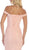May Queen - MQ1596 Allover Lace Off Shoulder Lace Up back Mermaid Gown In Pink