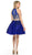 Gem Embellished Halter Two-Piece Cocktail Dress