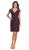 Cap Sleeve Lace V-Neck Sheath Cocktail Dress
