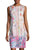 Elie Tahari - E6033607 Multi-Print Jewel Neck Sheath Dress In Pink and Multi-Color