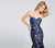 Ellie Wilde - EW117007 Bead Embellished Floral Trumpet Evening Gown