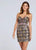 Ellie Wilde - EW117113 Strapless Fitted Sheath Cocktail Dress in Gray and Multi-Color