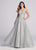 Ellie Wilde - EW21847 Embroidered Plunging Halter A-Line Evening Gown