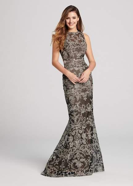 Ellie Wilde - EW21851 Embroidered Jewel Mermaid Evening Dress