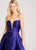 Ellie Wilde - EW118014 Floral Print Embellished Sweetheart Dress In Purple and Multi-Color