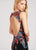 Ellie Wilde - EW118026 Embroidered Plunging Trumpet Gown In Black and Multi-Color