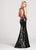 Ellie Wilde - EW118026 Embroidered Plunging Trumpet Gown In