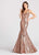 Ellie Wilde - EW118030 Fully Sequined Halter Mermaid Dress In Neutral