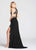 Ellie Wilde - EW118032 Embroidered Three Piece Fitted Evening Dress In Black and Multi-Color