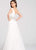 Ellie Wilde - EW118045 Multi-Colored Embroidered A-line Dress In White and Multi-Color