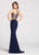 Ellie Wilde - EW118050 Beaded Two Piece Jersey Sheath Dress In Blue