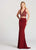 Ellie Wilde - EW118050 Beaded Two Piece Jersey Sheath Dress In Red