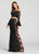Ellie Wilde - EW118062 Two Piece Crisscross Off Shoulder Dress In Black