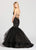 Ellie Wilde - EW118066 Strappy Ruffled Strapless Mermaid Gown In Black and Gold