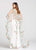 Ellie Wilde - EW118074 Multi-Colored Lace Embroidered Jersey Dress In White and Multi-Color