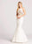 Ellie Wilde - EW118076 Two Piece Stretch Lace with Stone Mermaid Dress In White and Multi-Color