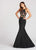 Ellie Wilde - EW118076 Two Piece Stretch Lace with Stone Mermaid Dress In Black and Multi-Color