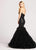 Ellie Wilde - EW118086 Strapless Sequined Ruffled Mermaid Gown In Black