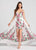 Ellie Wilde - EW118090 Beaded Deep V-neck Sheath Dress In White and Multi-Color