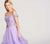 Ellie Wilde - EW118095 Two Piece Lace Embellished Tulle A-line Dress In Purple