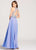 Ellie Wilde - EW118097 Beaded Halter A-line Dress In Purple