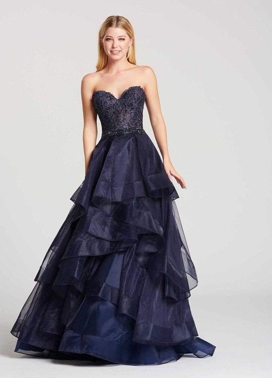 Ellie Wilde - EW118098 Lace Sweetheart A-line Dress In Blue