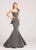 Ellie Wilde - EW118100 One Shoulder Ruffled Jersey Mermaid Dress In Gray