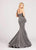 Ellie Wilde - EW118100 One Shoulder Ruffled Jersey Mermaid Dress In Gray