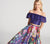 Ellie Wilde - Lace Off- Shoulder Floral Dress EW118105 In Purple/Multi