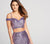 Ellie Wilde - EW118106 Two Piece Ombre Sequined Mermaid Dress In Purple