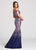 Ellie Wilde - EW118106 Two Piece Ombre Sequined Mermaid Dress In Purple