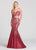 Ellie Wilde - EW118106 Two Piece Ombre Sequined Mermaid Dress In Pink