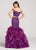 Ellie Wilde - EW118107 Two Piece Beaded and Ruffled Tulle Dress In Purple