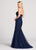 Ellie Wilde - EW118108 Lace Sweetheart Mermaid Dress In Blue