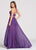 Ellie Wilde - EW118109 Three Piece Lace Embellished Chiffon Dress In Purple