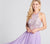 Ellie Wilde - EW118113 Lace Beaded Halter Evening Dress In Purple