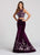 Ellie Wilde - EW118118 Two Piece Metallic Lace Velvet Dress In Purple