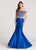 Ellie Wilde - EW118120 Two Piece Beaded Mermaid Dress In Blue and Pink