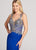 Ellie Wilde - EW118124 Lace Sweetheart Mermaid Dress In Blue and Gold