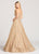 Ellie Wilde - EW118125LS Corset Sweetheart Ballgown In Gold