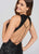 Ellie Wilde - EW118128 Sequined Deep V-neck Sheath Dress In Black