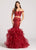 Ellie Wilde - EW118138 Two Piece Mikado Mermaid Dress In Red
