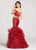 Ellie Wilde - EW118138 Two Piece Mikado Mermaid Dress In Red