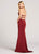 Ellie Wilde - EW118141 Embellished Halter Sheath Dress In Red