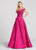 Ellie Wilde - EW118152 Beaded Off Shoulder A-line Dress In Pink