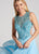 Ellie Wilde - EW118153 Bedazzled Illusion Jewel Chiffon A-line Dress In Blue
