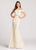 Ellie Wilde - EW118156 Two Piece Lace Trumpet Dress In White and Neutral